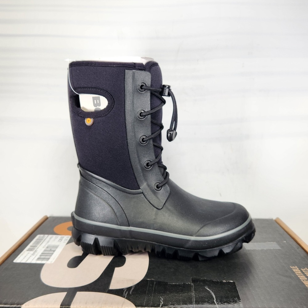 Bogs Arcata II LCE Snow Boots Kids Size 4 Black Waterproof Insulated Winter